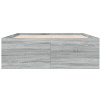 vidaXL Bettgestell Grau Sonoma 120x200 cm Holzwerkstoff