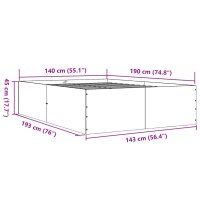 vidaXL Bettgestell Wei&szlig; 140x190 cm Holzwerkstoff