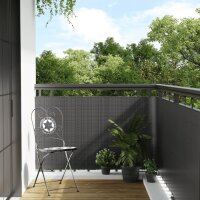 vidaXL Balkon-Sichtschutz Anthrazit 1000x100 cm Poly Rattan