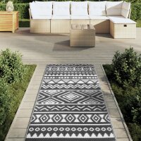 vidaXL Outdoor-Teppich Schwarz 80x250 cm PP