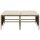 vidaXL Gartenhocker mit Kissen 4 Stk. Beige Poly Rattan