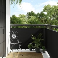 vidaXL Balkon-Sichtschutz Schwarz 1000x80 cm Poly Rattan