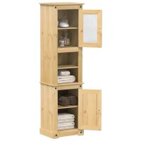 vidaXL Badschrank Corona 50x40x185 cm Massivholz Kiefer