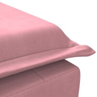 vidaXL Massage-Chaiselongue mit Nackenrolle Rosa Samt