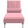 vidaXL Massage-Chaiselongue mit Nackenrolle Rosa Samt