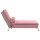 vidaXL Massage-Chaiselongue mit Nackenrolle Rosa Samt