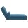 vidaXL Massage-Chaiselongue mit Nackenrolle Blau Samt