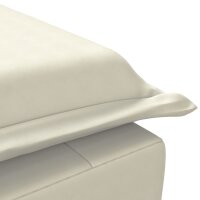 vidaXL Massage-Chaiselongue mit Nackenrolle Creme Samt