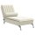 vidaXL Massage-Chaiselongue mit Nackenrolle Creme Samt