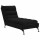 vidaXL Chaiselongue mit Kissen Schwarz Stoff