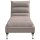 vidaXL Massage-Chaiselongue mit Kissen Taupe Stoff