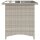 vidaXL Gartentisch mit Glasplatte Hellgrau 110x68x70 cm Poly Rattan