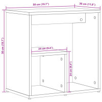 vidaXL Beistelltisch Braun Eichen-Optik 50x30x50 cm Holzwerkstoff