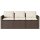 vidaXL Gartensofa mit Kissen 3-Sitzer Braun Poly Rattan