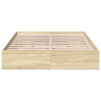 vidaXL Bettgestell mit Schubladen Sonoma-Eiche 150x200cm Holzwerkstoff