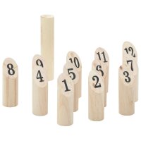 vidaXL 13-tlg. Kubb-Spielset mit Tragetasche Massivholz...