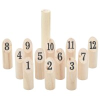 vidaXL 13-tlg. Kubb-Spielset mit Tragetasche Massivholz...