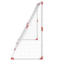 vidaXL Fu&szlig;balltor f&uuml;r Kinder mit B&auml;llen 2-in-1 Wei&szlig; 184x64x124 cm