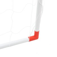 vidaXL Fu&szlig;balltor f&uuml;r Kinder mit B&auml;llen 2-in-1 Wei&szlig; 184x64x124 cm