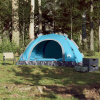 vidaXL Campingzelt 3 Personen Blau Quick Release