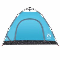 vidaXL Campingzelt 3 Personen Blau Quick Release