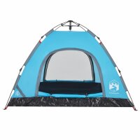 vidaXL Campingzelt 3 Personen Blau Quick Release