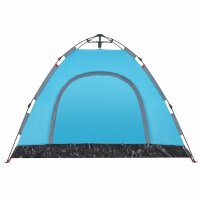 vidaXL Campingzelt 3 Personen Blau Quick Release