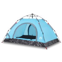 vidaXL Campingzelt 4 Personen Blau Quick Release