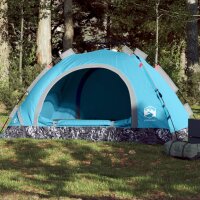 vidaXL Campingzelt 4 Personen Blau Quick Release