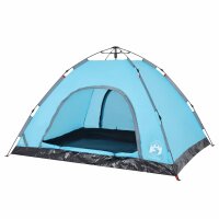 vidaXL Campingzelt 4 Personen Blau Quick Release