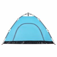 vidaXL Campingzelt 4 Personen Blau Quick Release