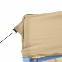 vidaXL Partyzelt Faltbar Pop-Up mit 2 Seitenteilen Beige