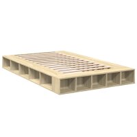 vidaXL Bettgestell Sonoma-Eiche 140x190 cm Holzwerkstoff