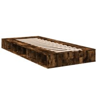 vidaXL Bettgestell R&auml;uchereiche 75x190 cm Holzwerkstoff