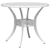 vidaXL 3-tlg. Bistro-Set Wei&szlig; Aluminiumguss