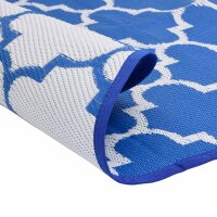 vidaXL Outdoor-Teppich Blau &Oslash;120 cm PP