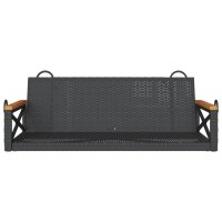 vidaXL H&auml;ngebank Schwarz 109x62x40 cm Poly Rattan