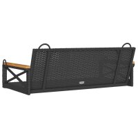 vidaXL H&auml;ngebank Schwarz 109x62x40 cm Poly Rattan