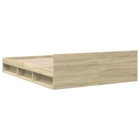 vidaXL Bettgestell mit Schubladen Sonoma-Eiche 150x200cm Holzwerkstoff