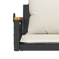 vidaXL H&auml;ngesessel mit Kissen Schwarz 63x62x40 cm Poly Rattan