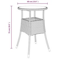 vidaXL 5-tlg. Garten-Essgruppe mit Kissen Schwarz Poly Rattan Akazie