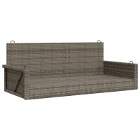 vidaXL H&auml;ngebank Grau 119x56x48 cm Poly Rattan