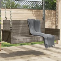 vidaXL H&auml;ngebank Grau 119x56x48 cm Poly Rattan