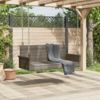 vidaXL H&auml;ngebank Grau 119x56x48 cm Poly Rattan