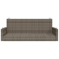 vidaXL H&auml;ngebank Grau 119x56x48 cm Poly Rattan