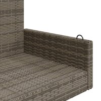 vidaXL H&auml;ngebank Grau 119x56x48 cm Poly Rattan