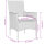 vidaXL 3-tlg. Bistro-Set mit Kissen Grau Poly Rattan und Glas