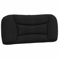 vidaXL Bett mit Matratze Schwarz 90x200 cm Stoff