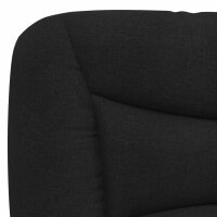 vidaXL Bett mit Matratze Schwarz 90x200 cm Stoff