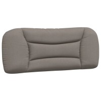 vidaXL Bett mit Matratze Taupe 100x200 cm Stoff